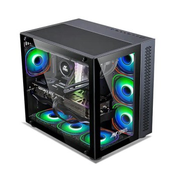Ant Esports Crystal ARGB Black Cabinet